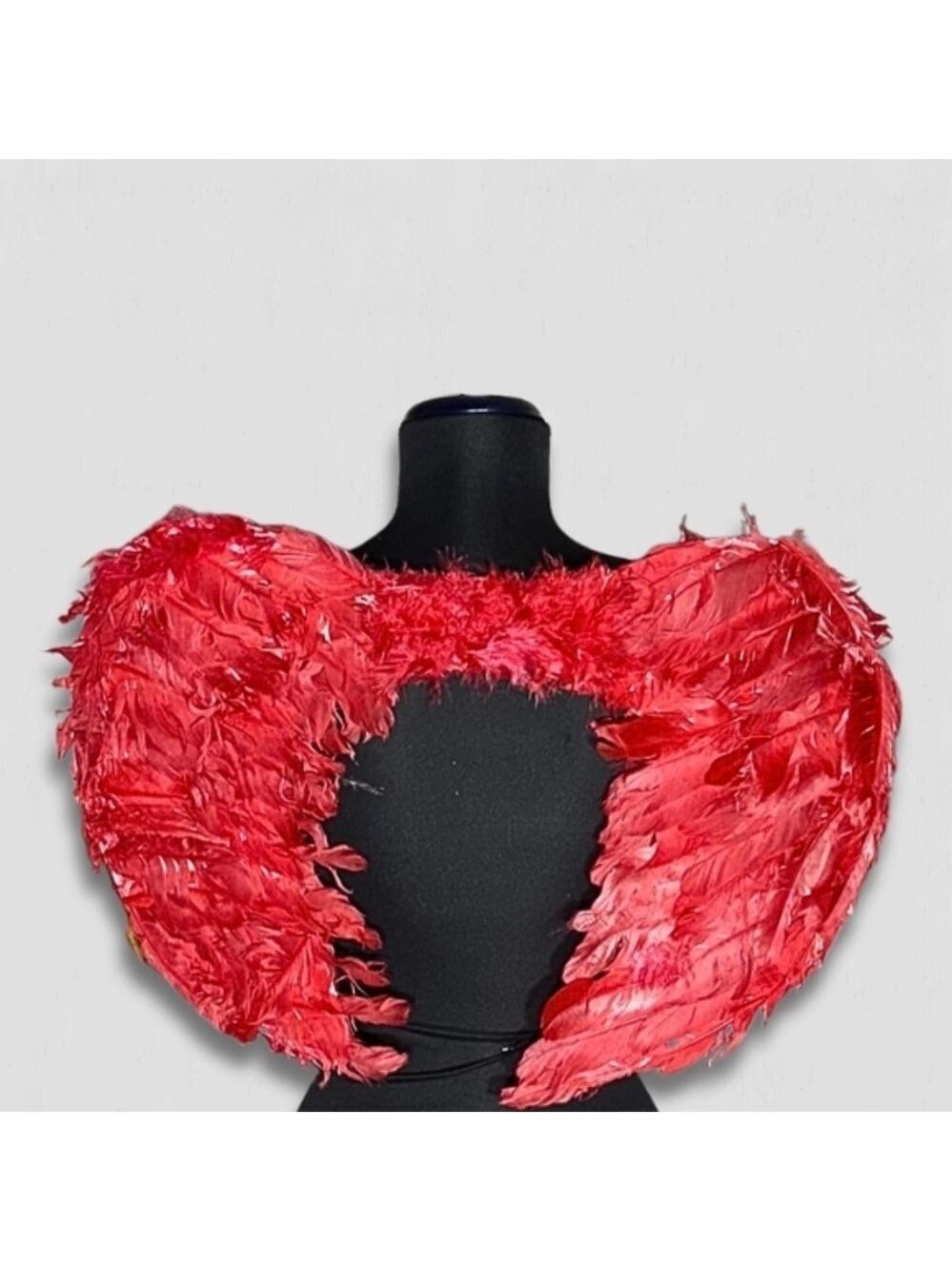 Feather Devil Angel Wings dark Fairy whimsigoth gothic Halloween costume red OS